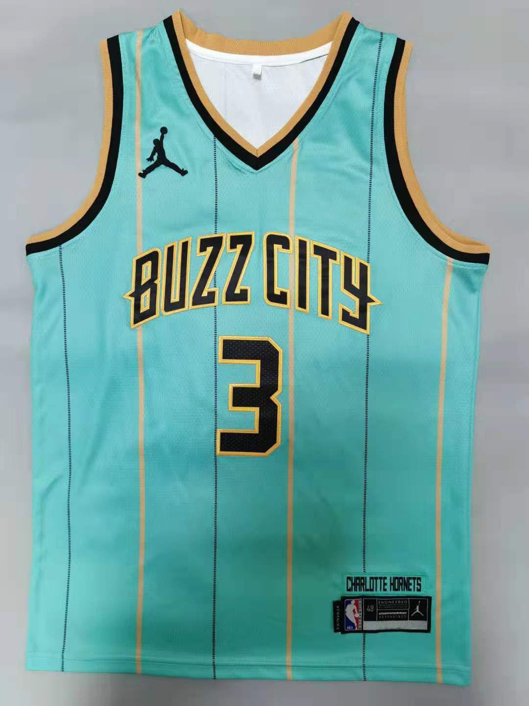 Men Charlotte Hornets 3 Rozier iii Light green 2021 Game NBA Jersey